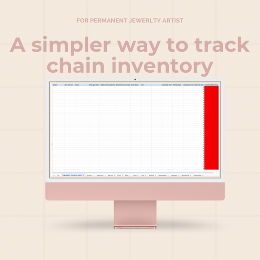 Permanent Jewelry Inventory Tracking Google Sheet